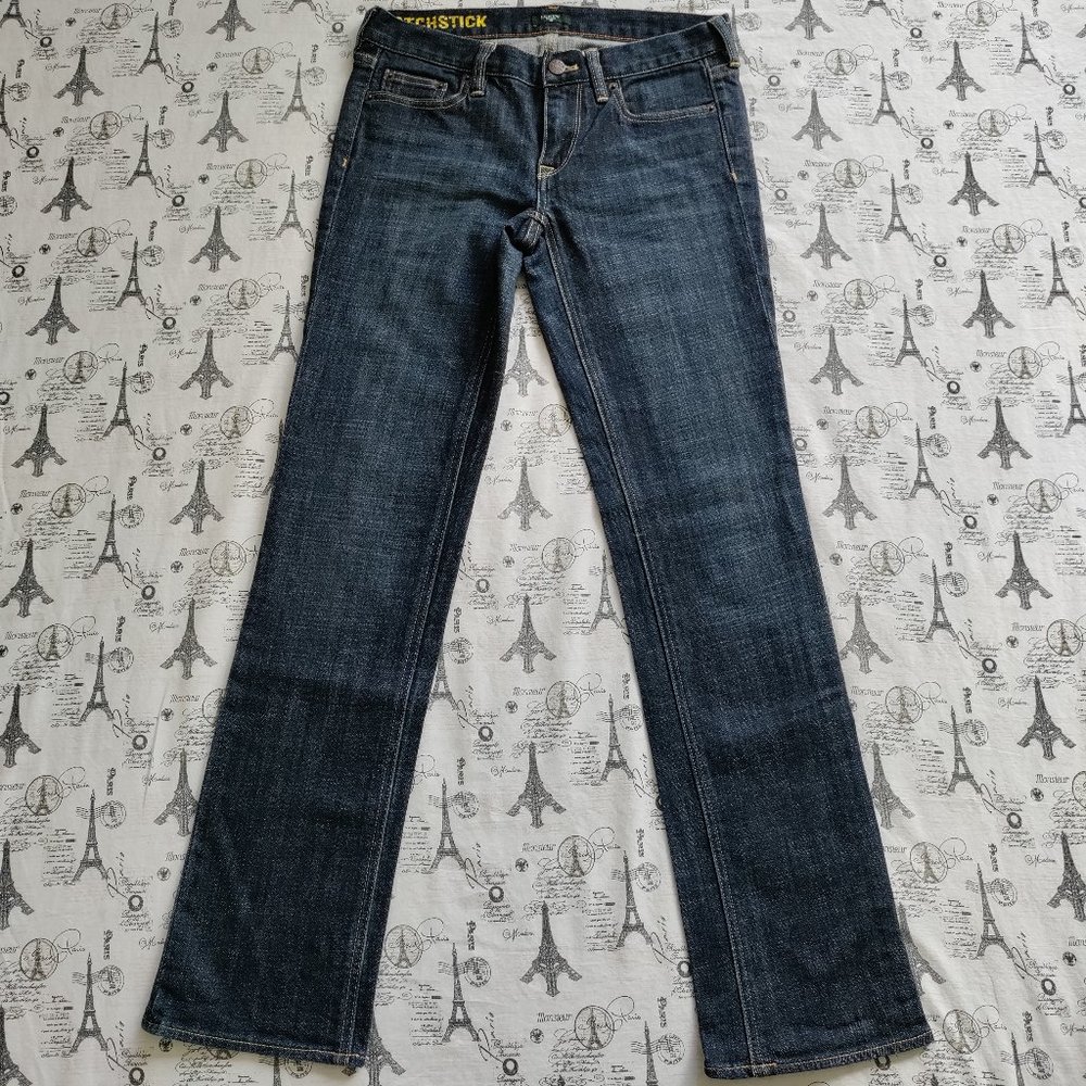 J. Crew Matchstick Stretch Dark Indigo Wash Straight Fit Jeans Size 24